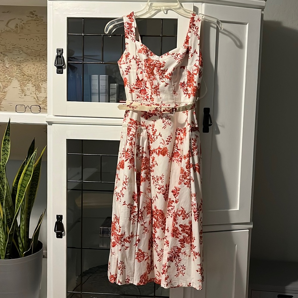 White and red dress